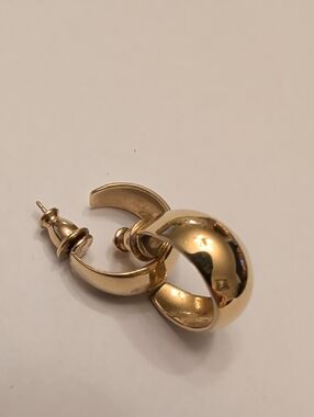 Monet Gold-Tone Dome Hoop Earrings